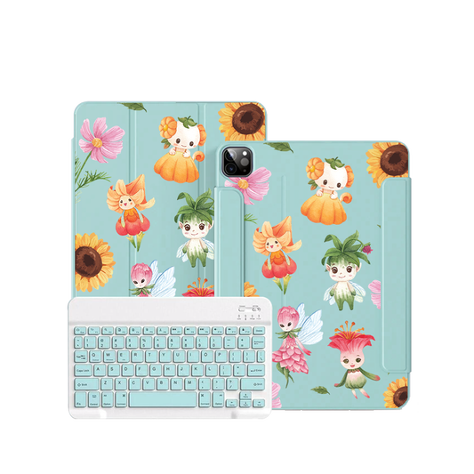 ฝาพับคีย์บอร์ดไร้สายสำหรับ iPad / Android - Magical Garden