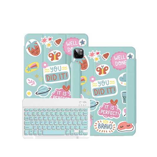สติ๊กเกอร์ลายแรงบันดาลใจสำหรับ iPad / Android Tab Wireless Keyboard Flipcover 1.0