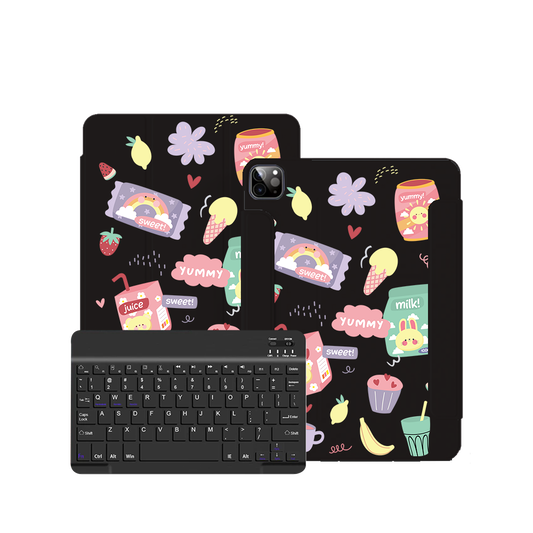 ฝาพับคีย์บอร์ดไร้สายสำหรับ iPad / Android - สีหวานอร่อย
