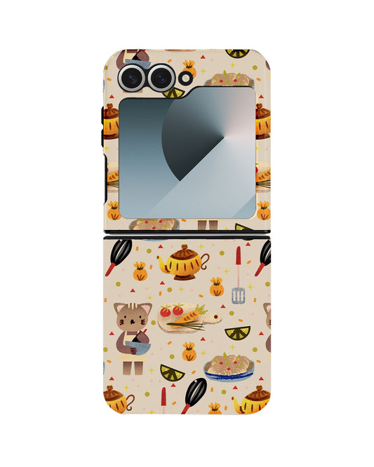 Android Flip Rearguard Defender - Cooking Cat