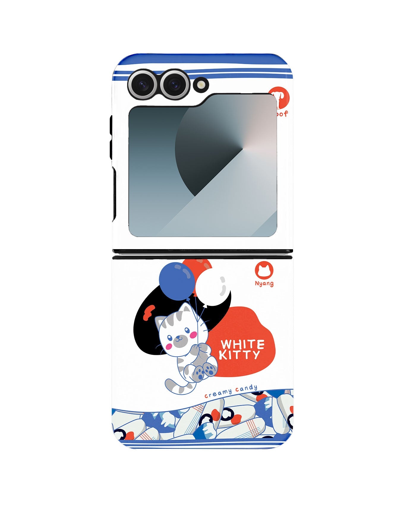 Android Flip Rearguard Defender - White Kitty