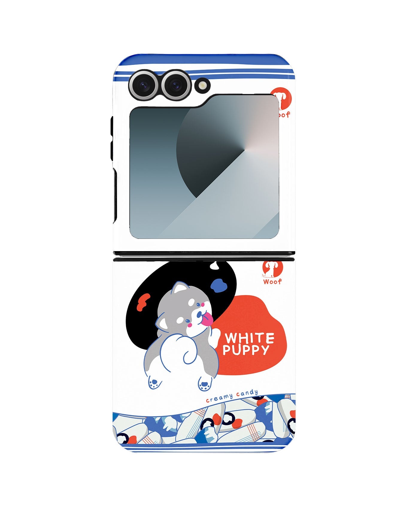 Android Flip Rearguard Defender - White Puppy