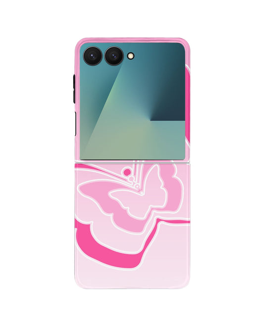 Android Flip Rearguard Defender - Butterfly Mirror Pink