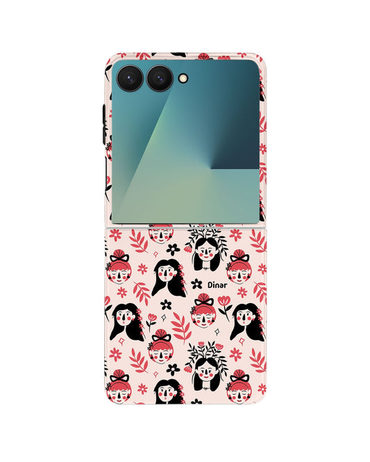 Android Flip Rearguard Defender - Flowery Faces