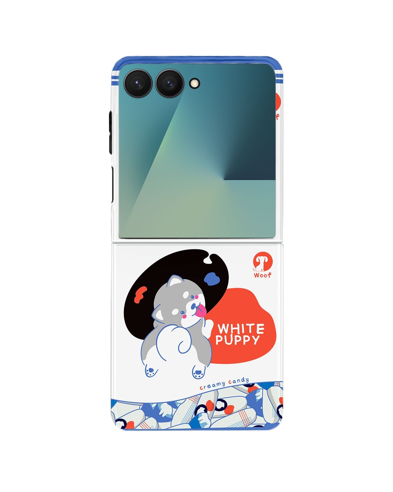 Android Flip Rearguard Defender - White Puppy