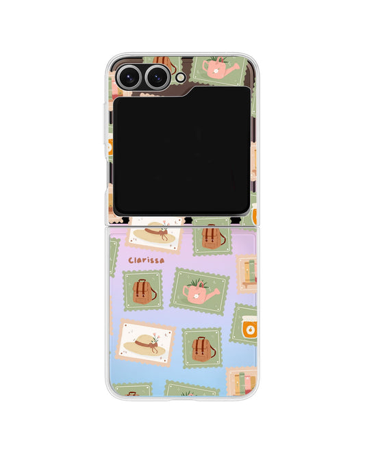 Android Flip / Fold Rearguard Holo - Cottagecore Stamps