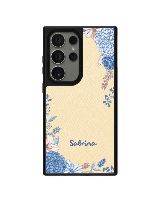 Android Leather Grip - Blue Florals