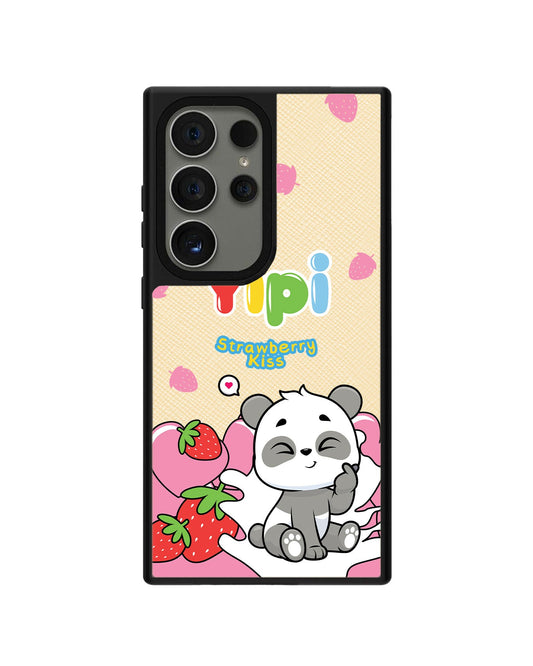 ด้ามจับหนัง Android - Yipi Strawberry Kiss
