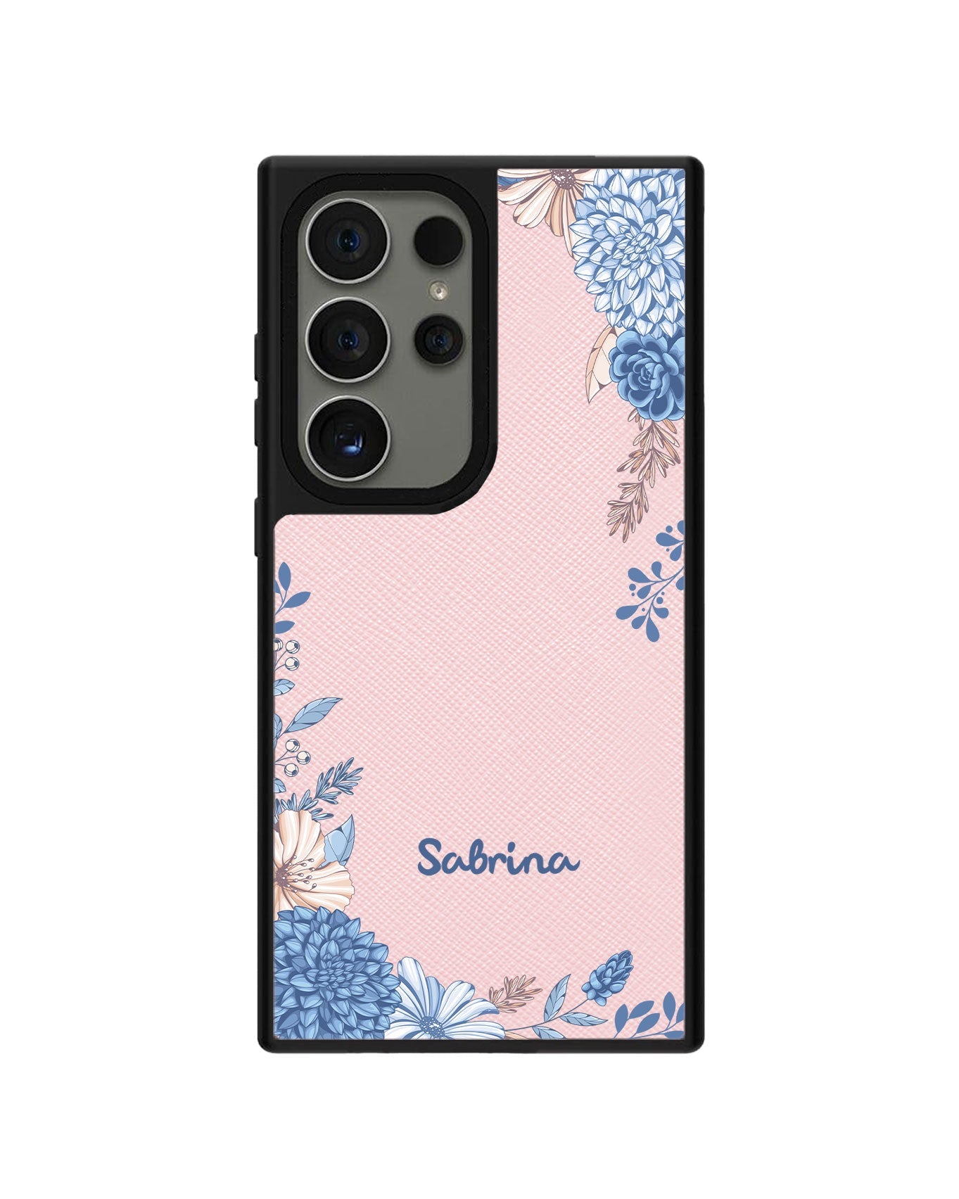 Android Leather Grip - Blue Florals