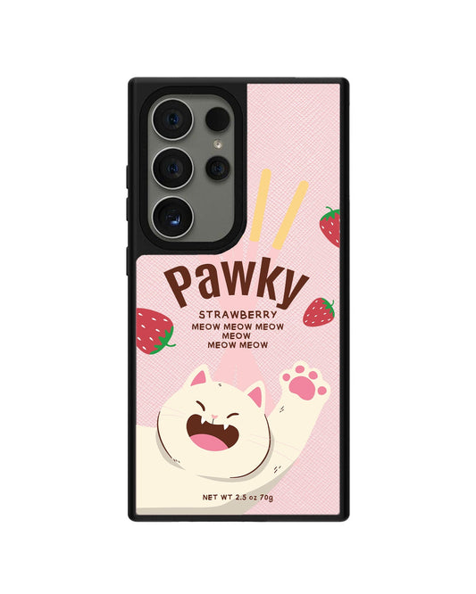 Android Leather Grip - Pawky Cat
