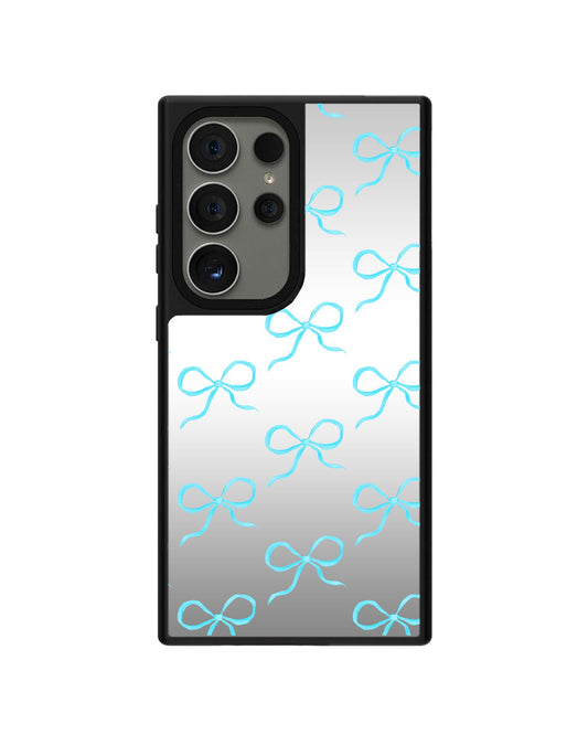 Android Mirror Grip - โบว์สีน้ำเงิน Coquette