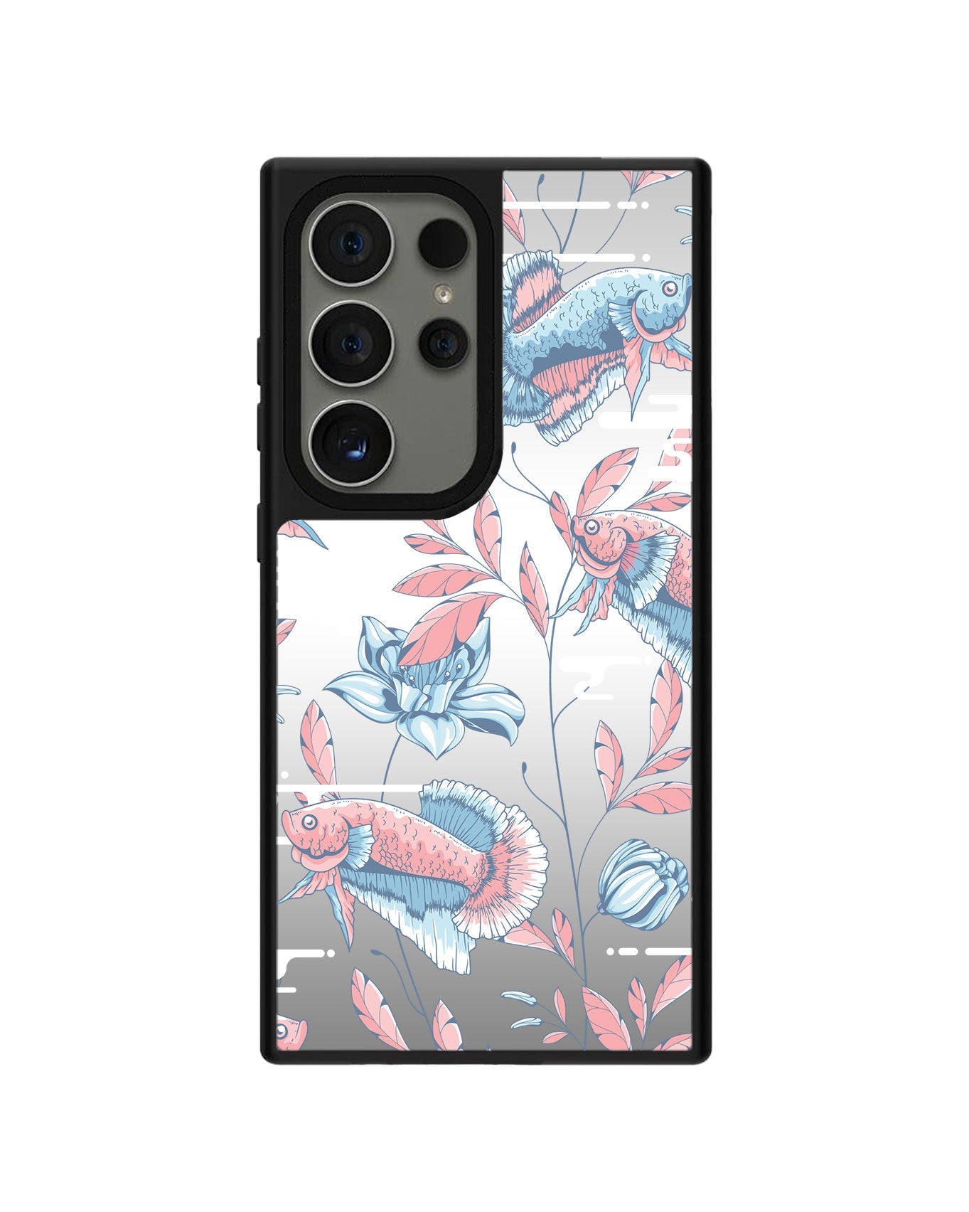 Android Mirror Grip - ปลาและดอกไม้ 3.0