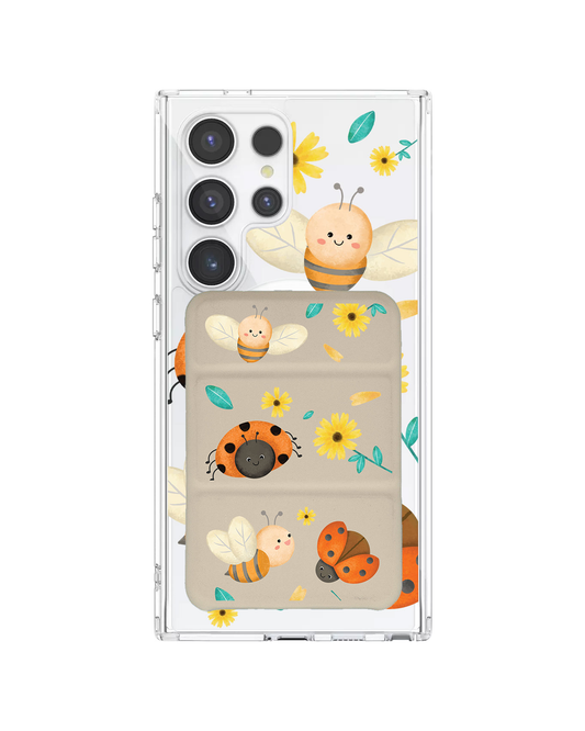 เคสกระเป๋าสตางค์พับสามทบแบบแม่เหล็กสำหรับ Android - Ladybug &amp; Bee