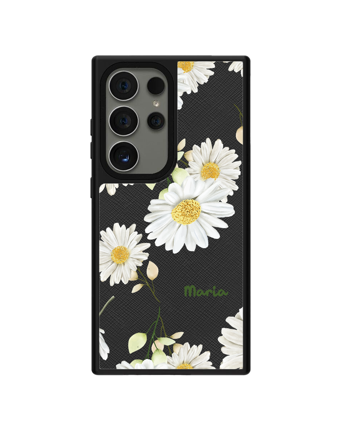 Android Leather Grip - ดอกเบญจมาศเดือนตุลาคม