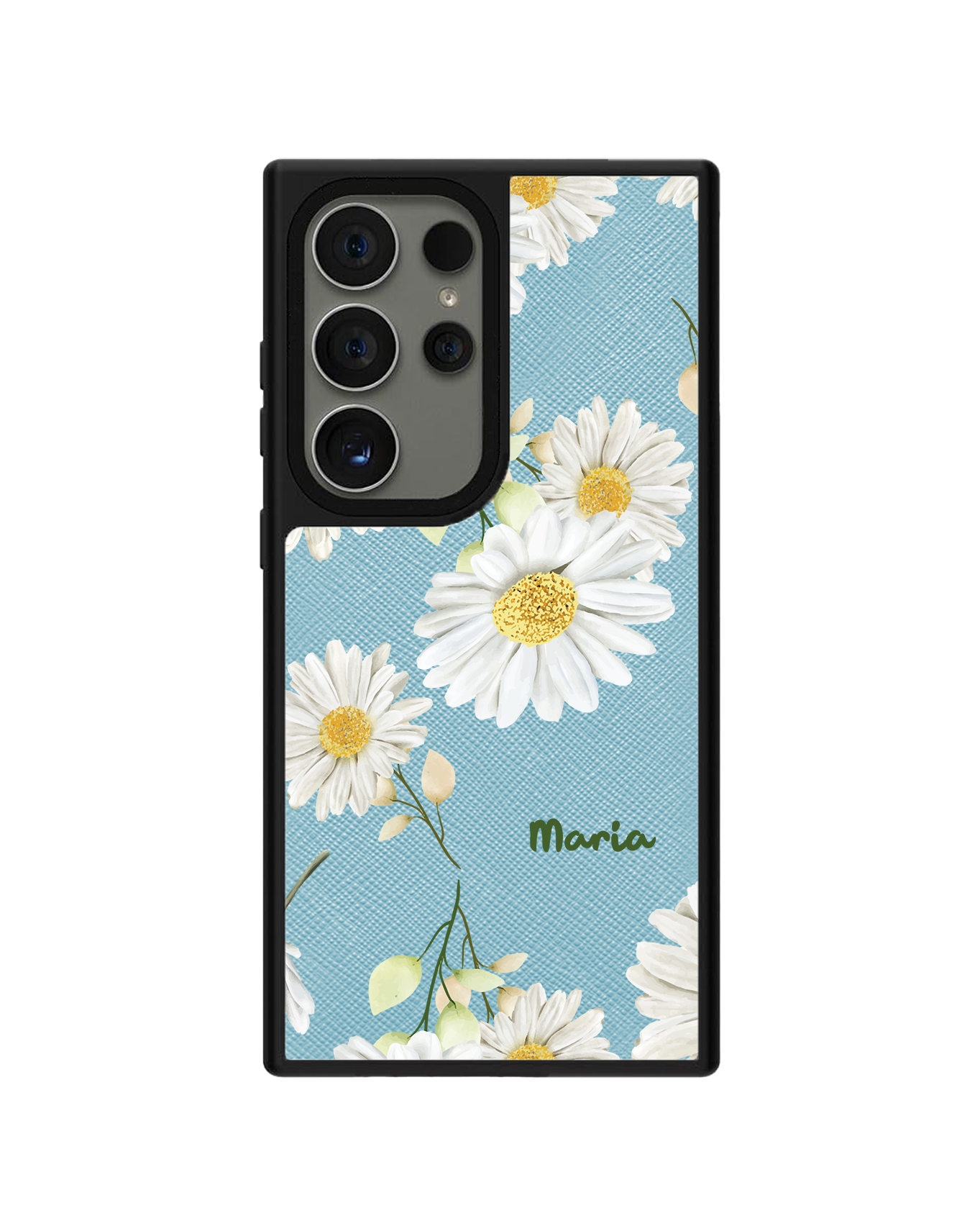 Android Leather Grip - ดอกเบญจมาศเดือนตุลาคม