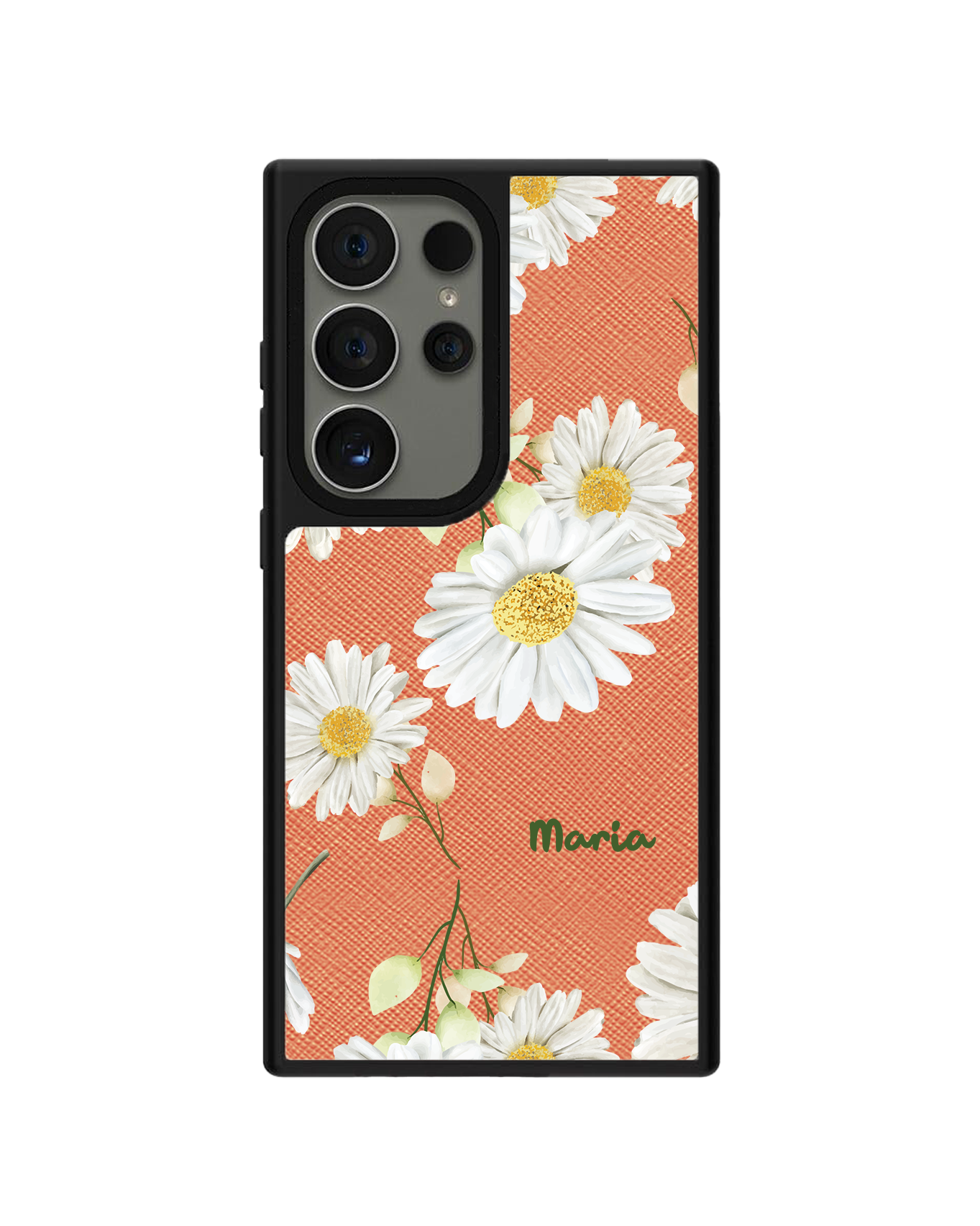 Android Leather Grip - ดอกเบญจมาศเดือนตุลาคม