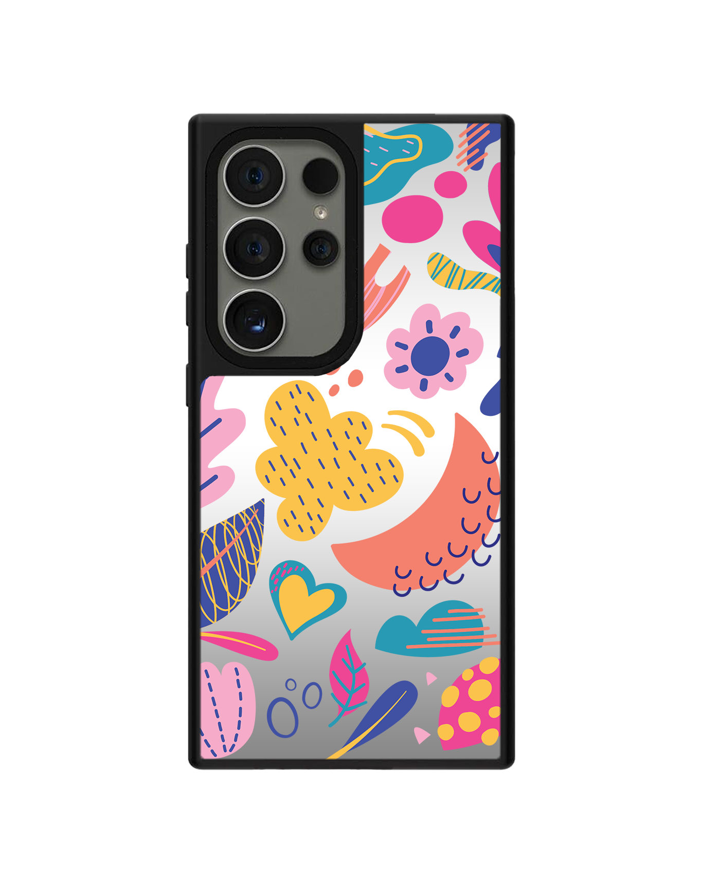 Android Mirror Grip - ลายดอกไม้