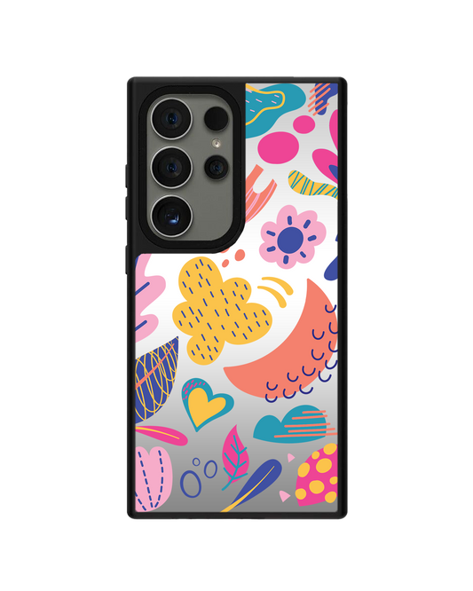 Android Mirror Grip - ลายดอกไม้