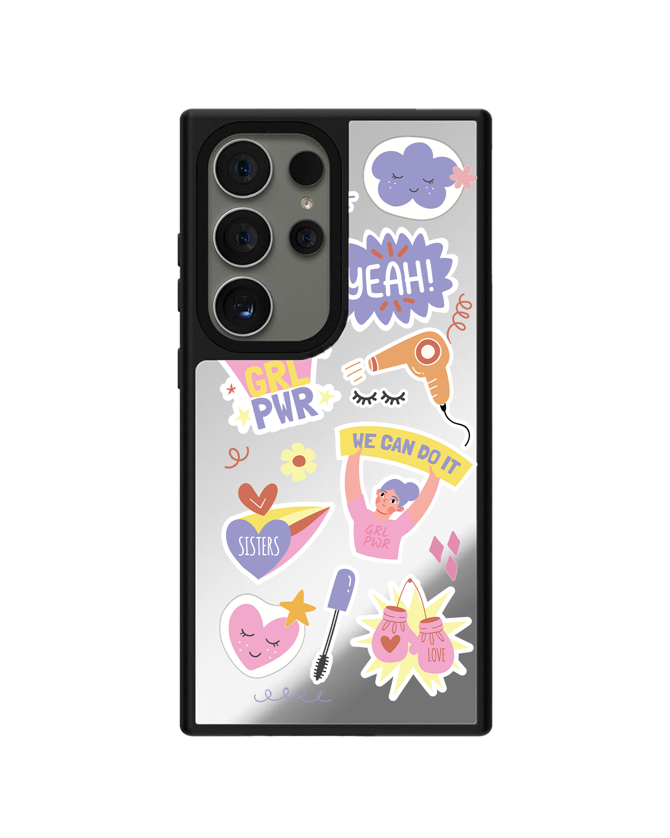 สติ๊กเกอร์แพ็ก Girl Power จาก Android Mirror Grip