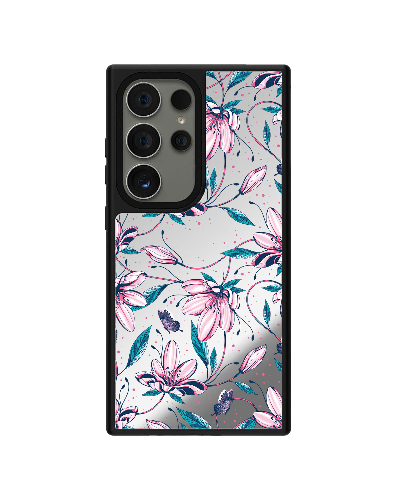 Android Mirror Grip - ทิวลิปสีชมพู