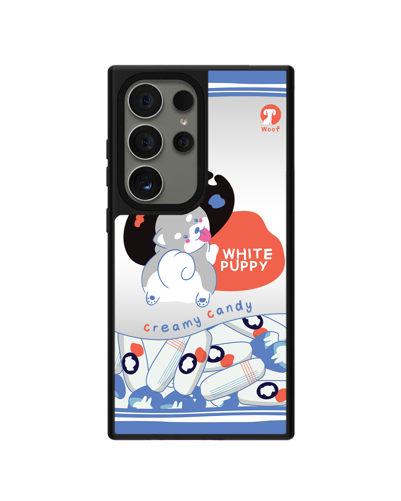 Android Mirror Grip - ลูกหมาสีขาว
