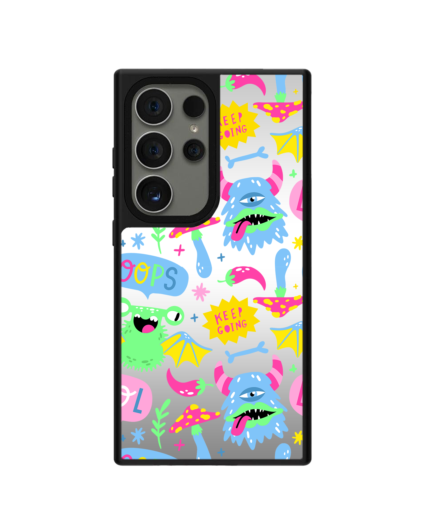Android Mirror Grip - Monster Say Keep Going