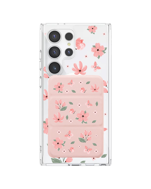 เคสกระเป๋าสตางค์พับสามทบแบบแม่เหล็กสำหรับ Android - Pink Delight