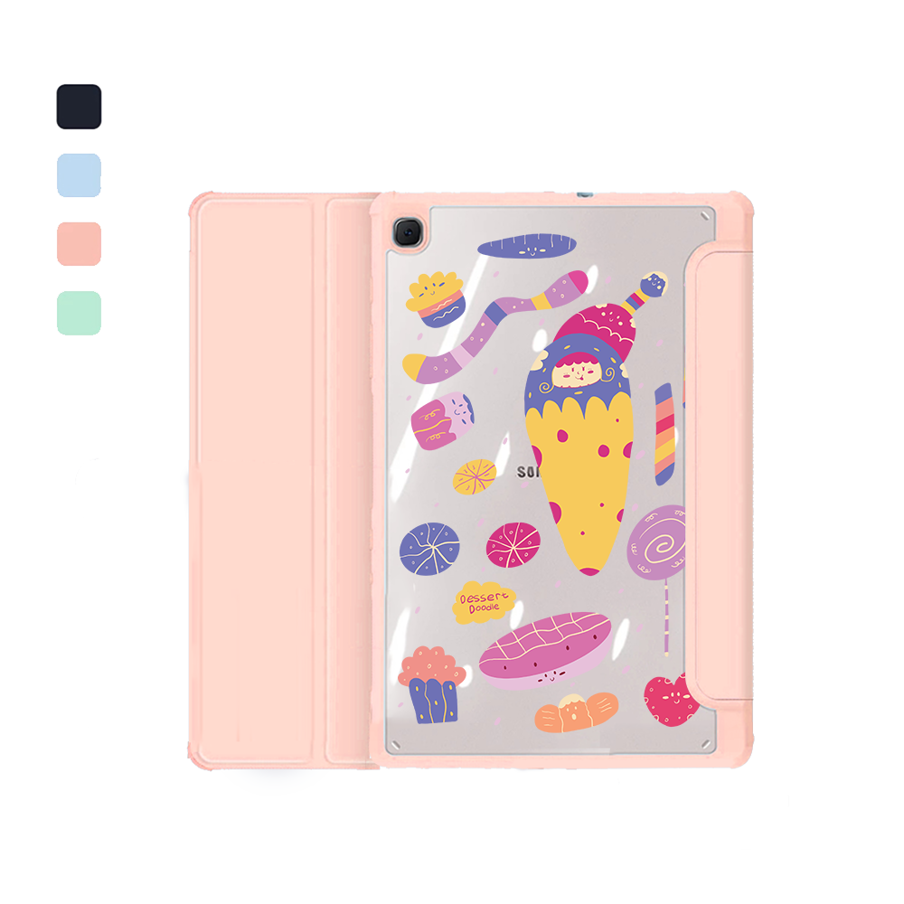 غلاف قابل للطي لجهاز Android Tab - Dessert Doodle