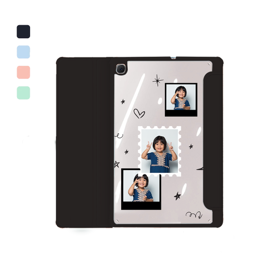 Android Tab Flipcover - Face Grid Black Polaroid