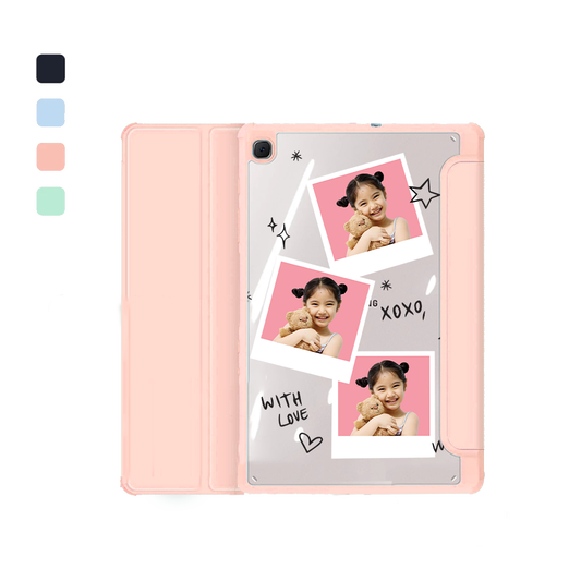 Android Tab Flipcover - Face Grid White Polaroid