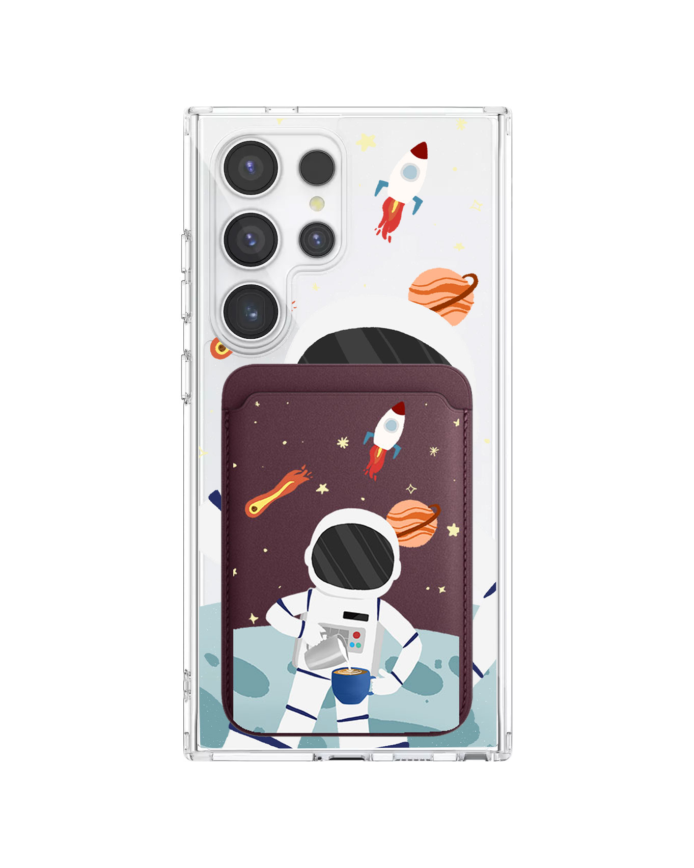 Android Magnetic Wallet Case - Baristronaut