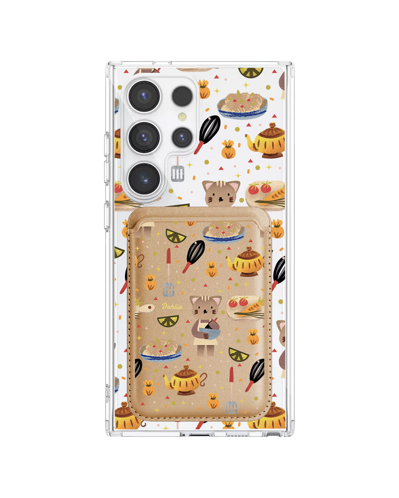 Android Magnetic Wallet Case - Cooking Cat