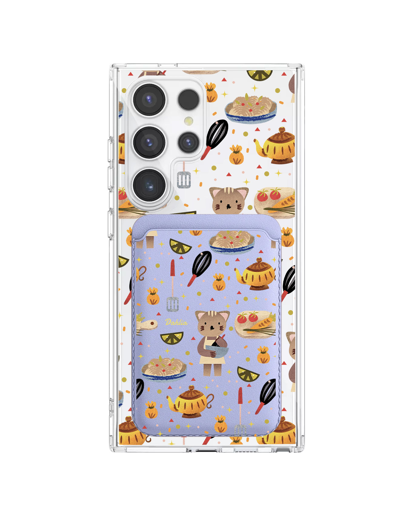 Android Magnetic Wallet Case - Cooking Cat