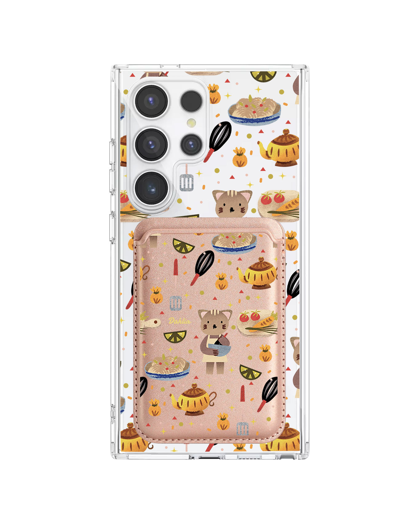 Android Magnetic Wallet Case - Cooking Cat