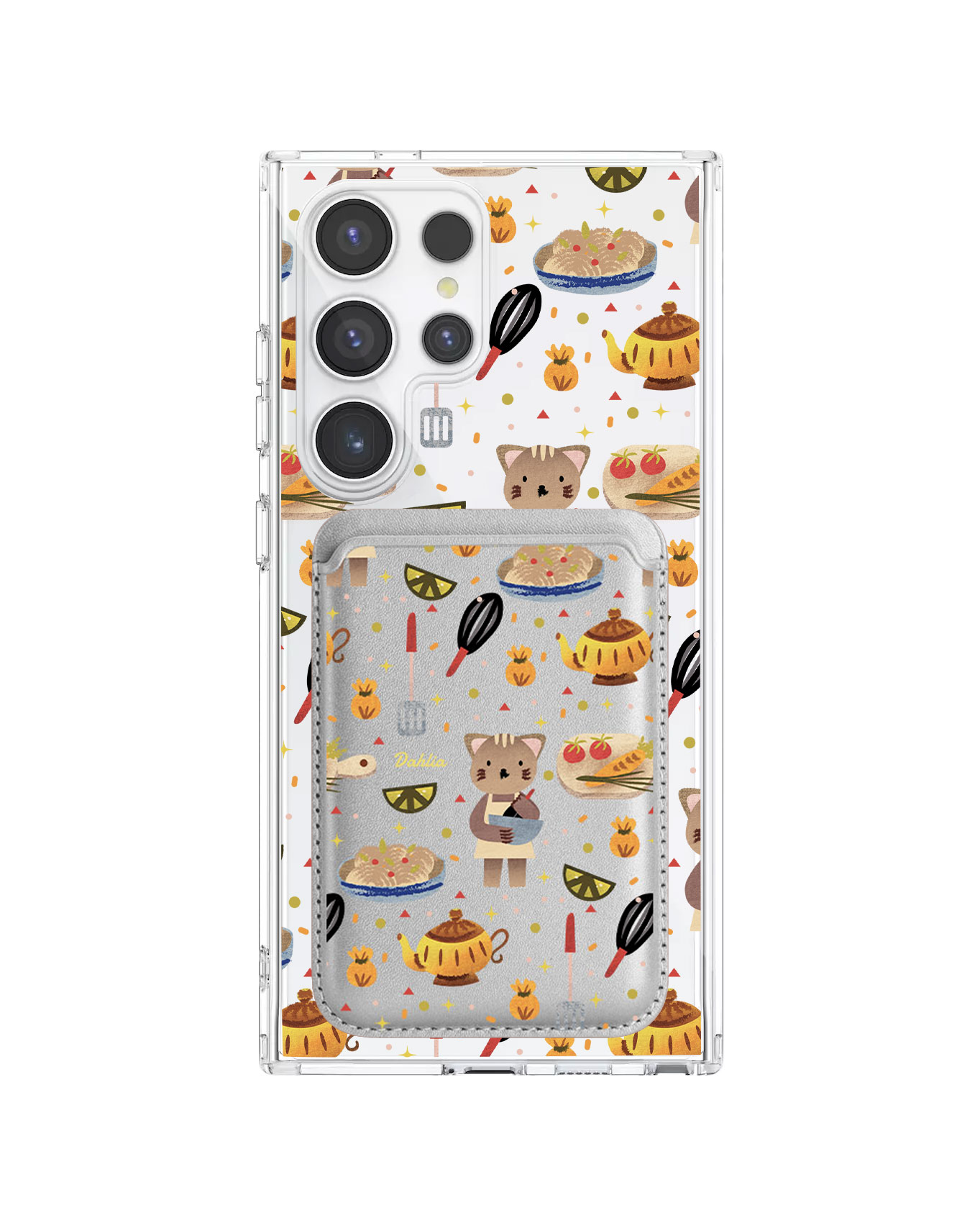 Android Magnetic Wallet Case - Cooking Cat