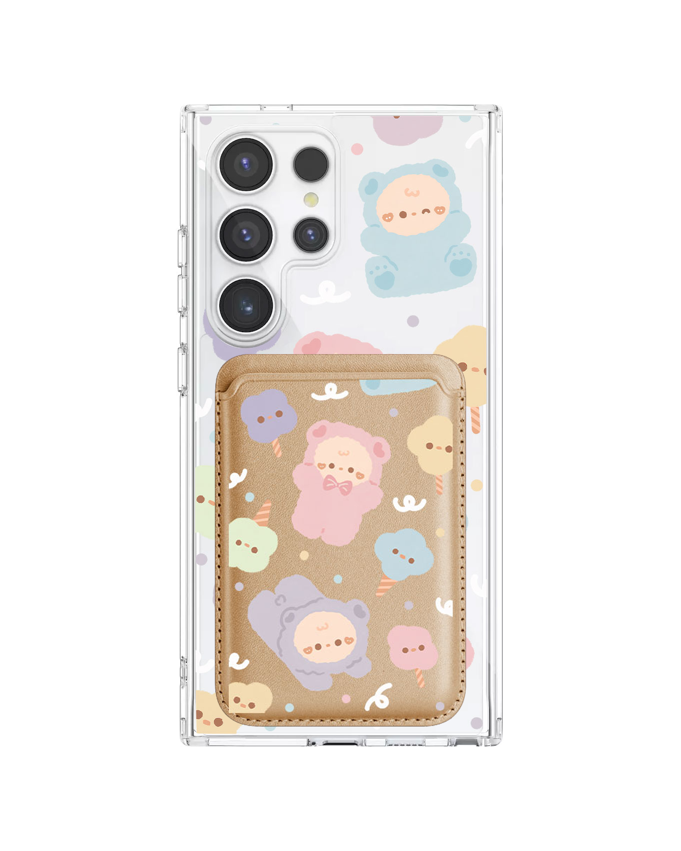 Android Magnetic Wallet Case - Cotton Teddy