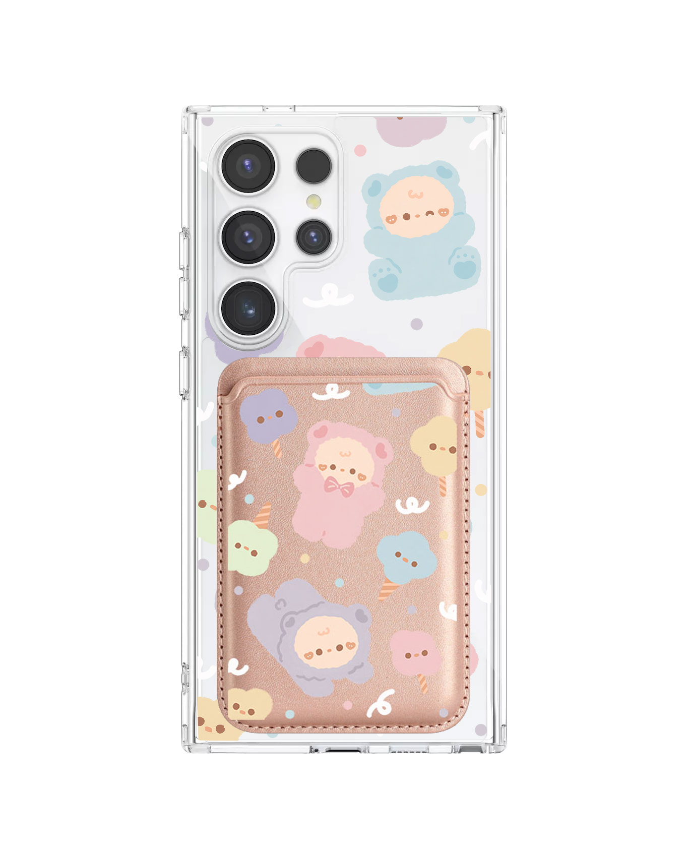 Android Magnetic Wallet Case - Cotton Teddy