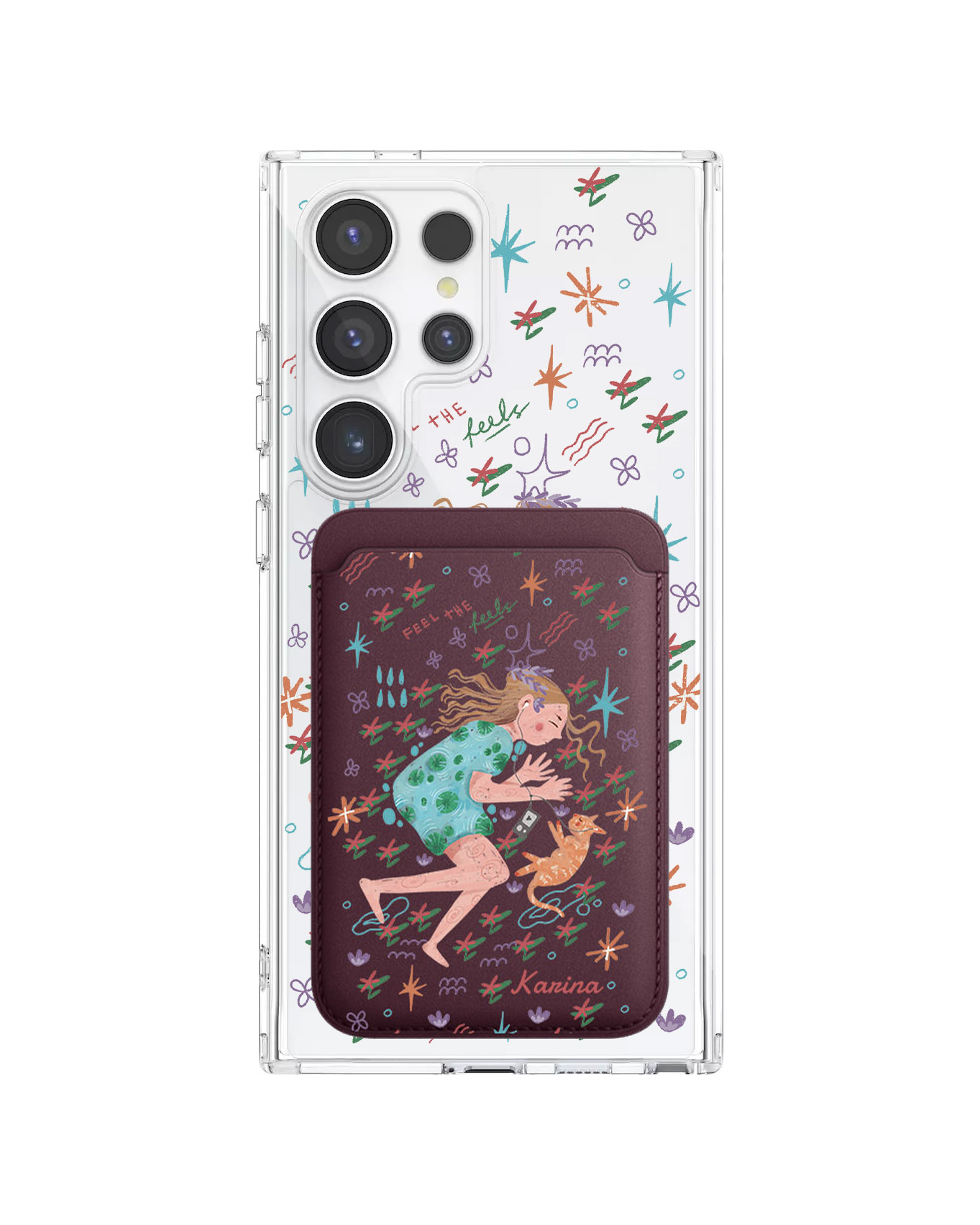 Android Magnetic Wallet Case - Feel the Feels