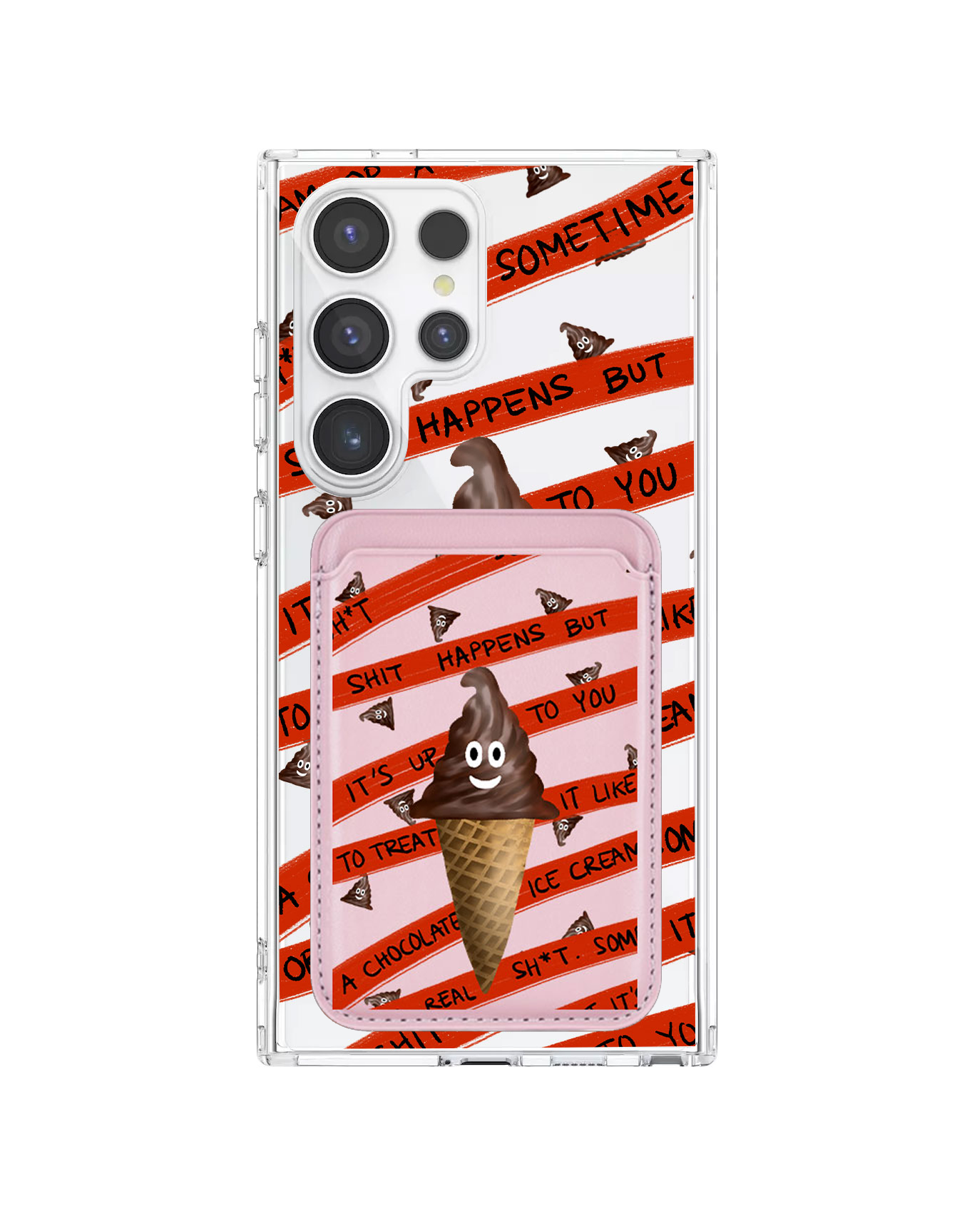 Android Magnetic Wallet Case - Oh.. Sh*t Happen!