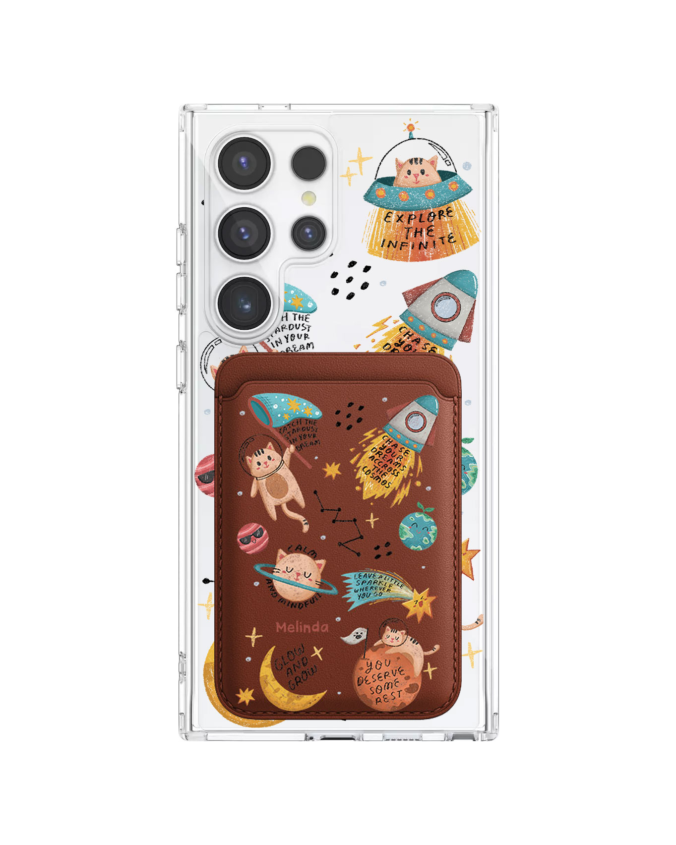 Android Magnetic Wallet Case - Spaceship