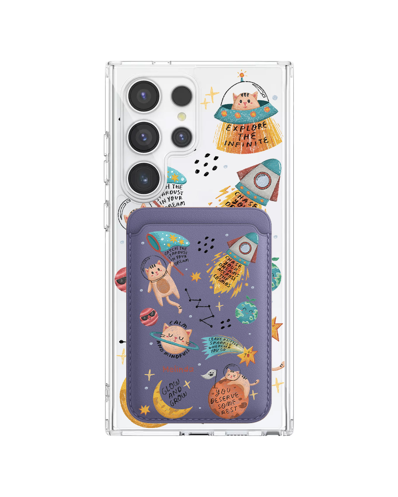 Android Magnetic Wallet Case - Spaceship