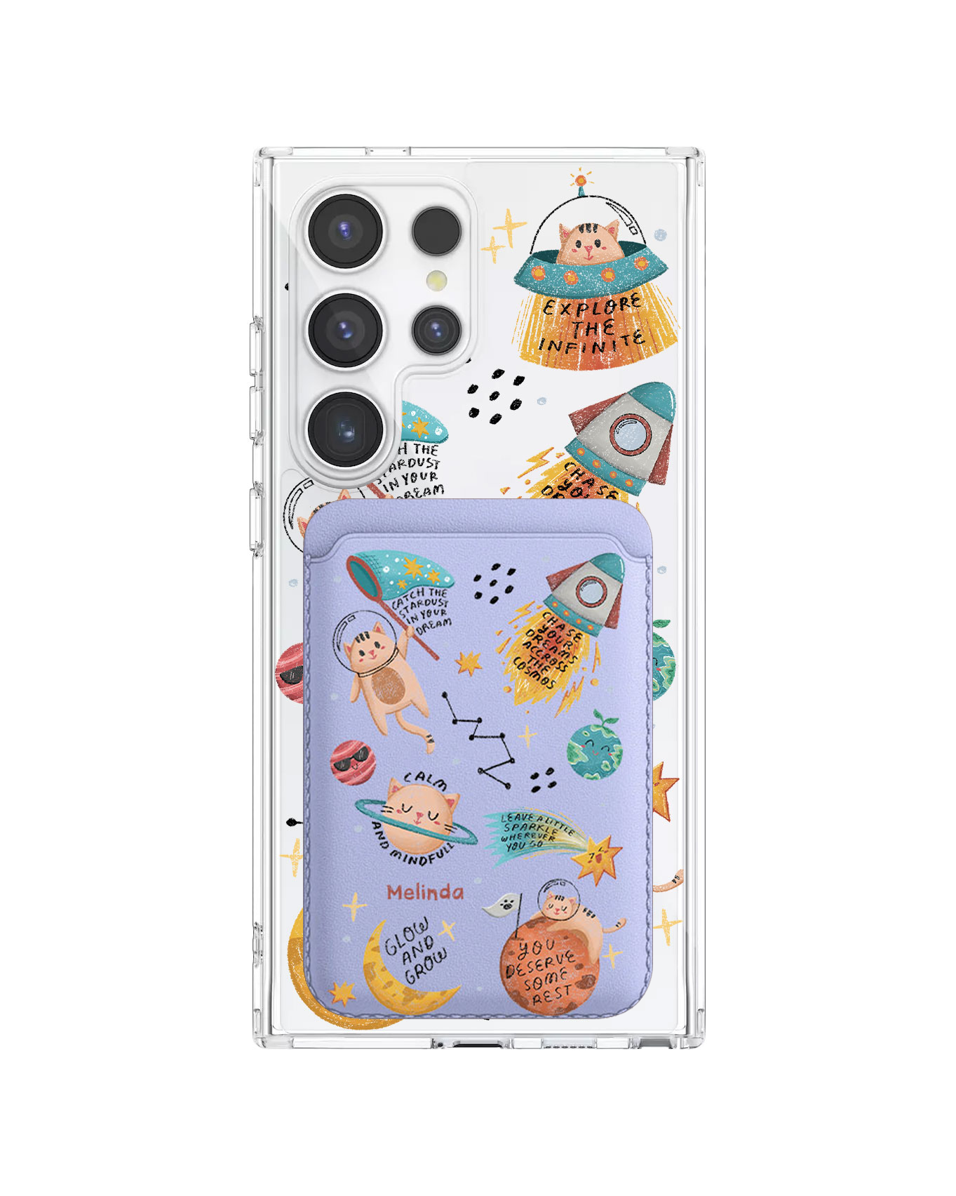 Android Magnetic Wallet Case - Spaceship