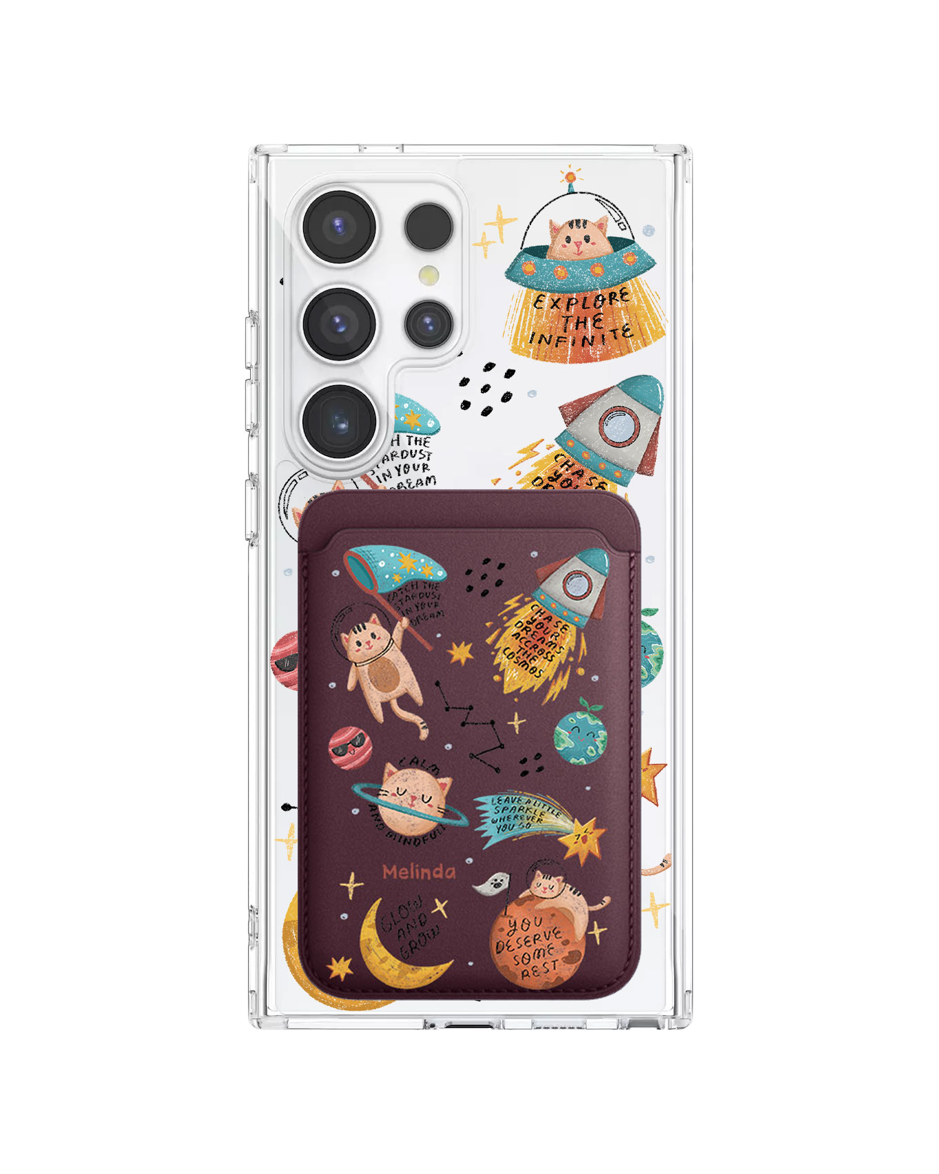 Android Magnetic Wallet Case - Spaceship