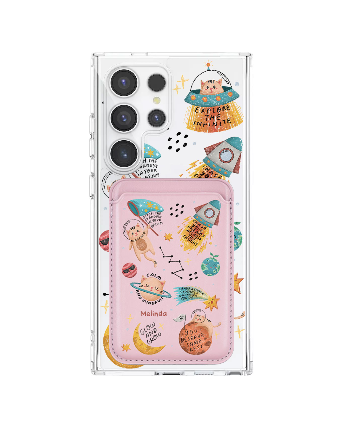 Android Magnetic Wallet Case - Spaceship