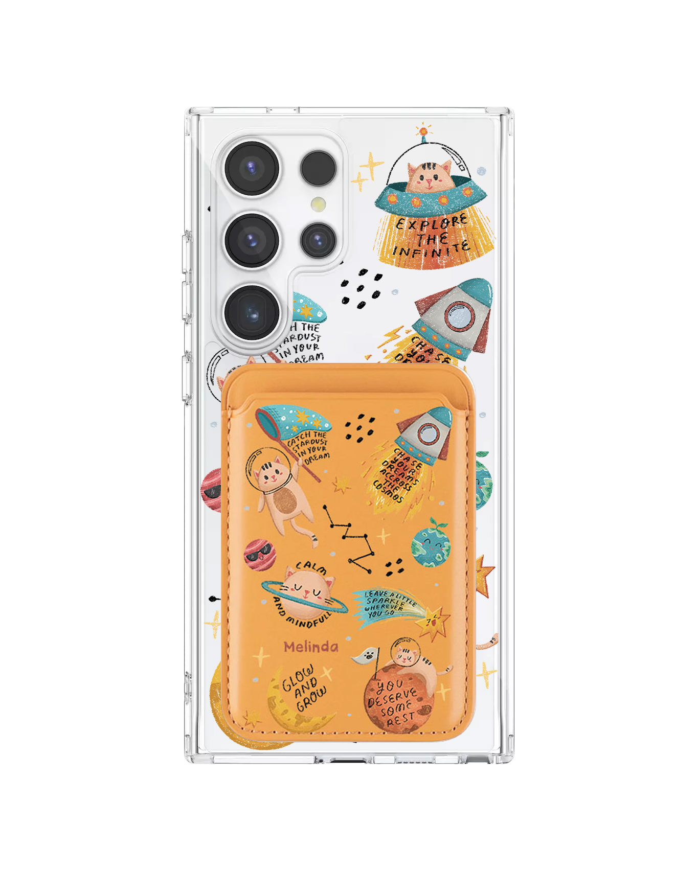Android Magnetic Wallet Case - Spaceship