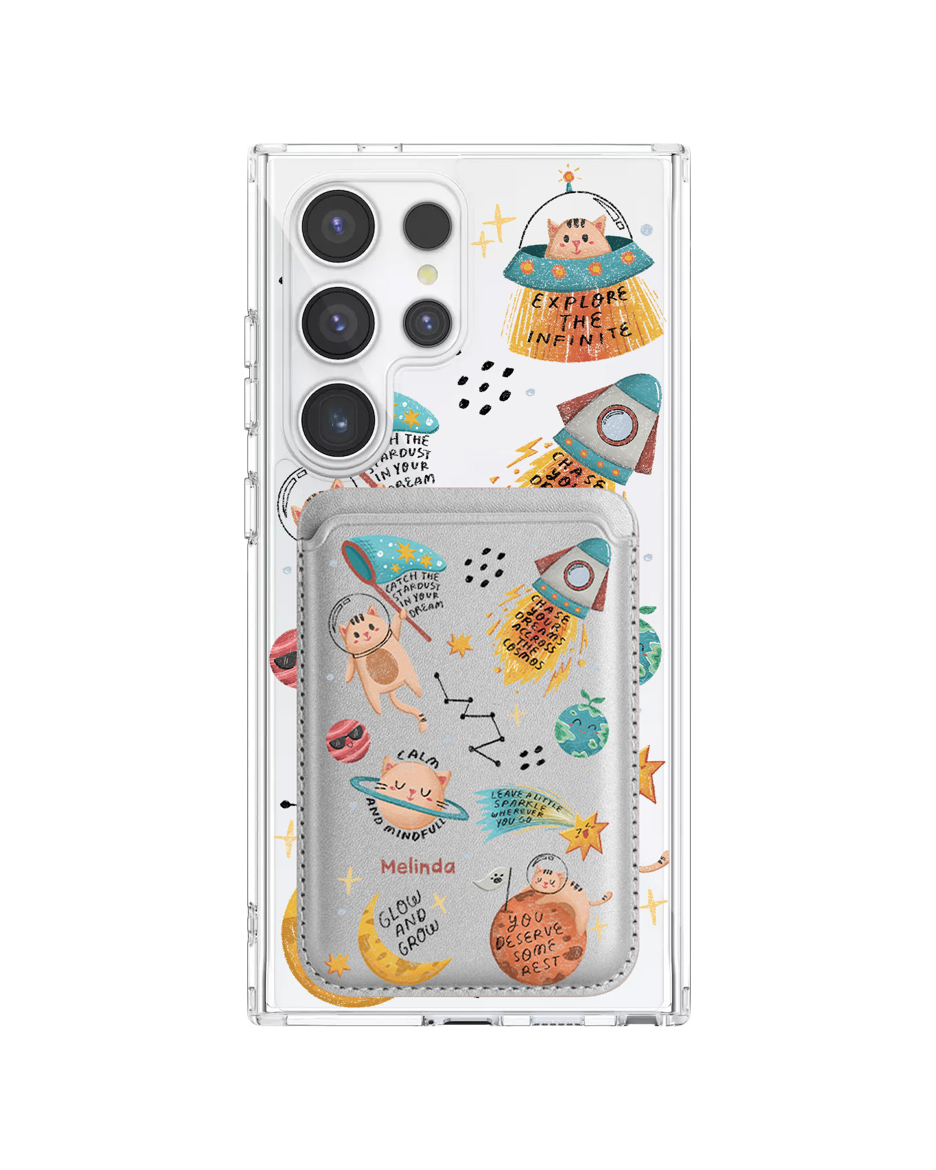 Android Magnetic Wallet Case - Spaceship