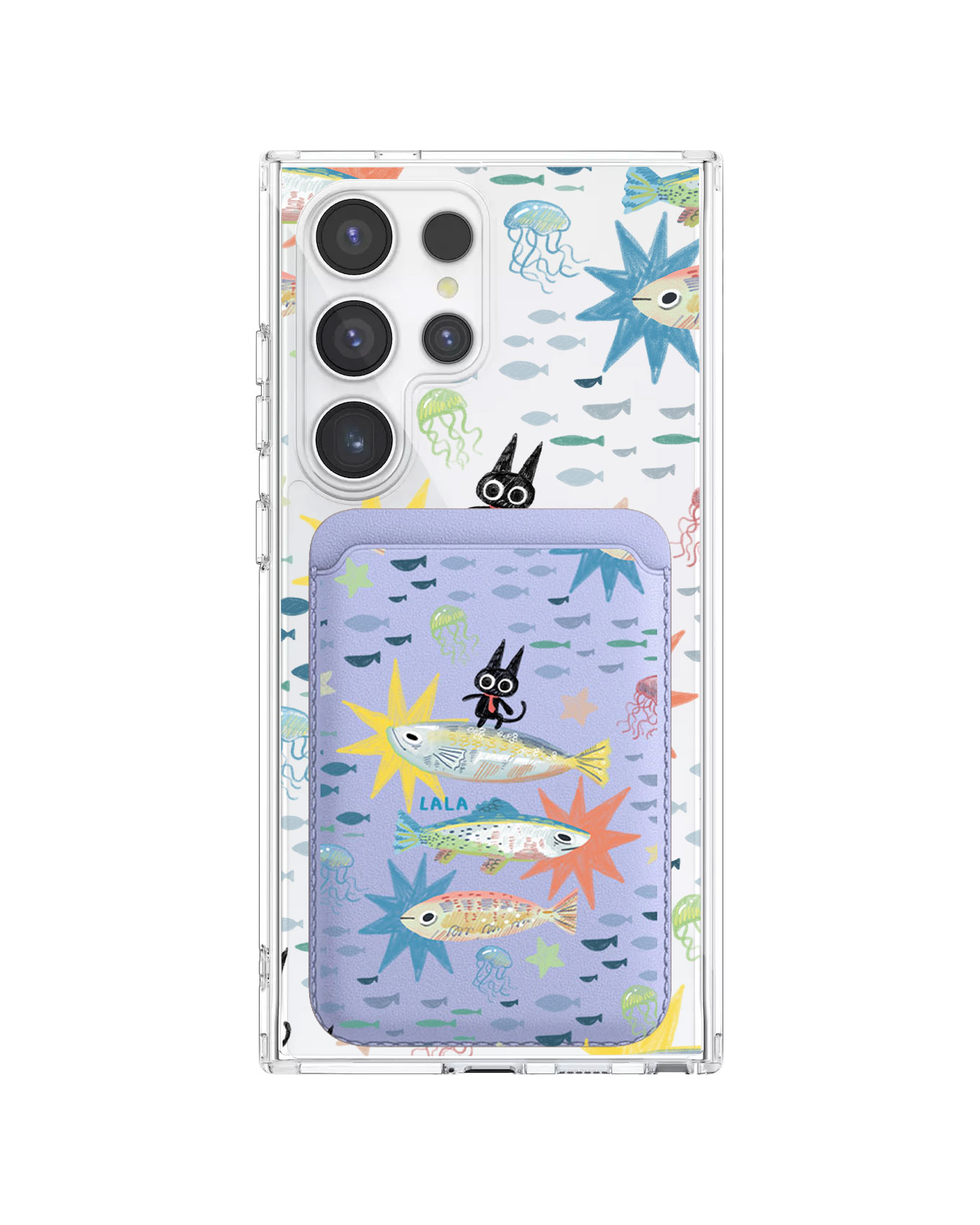 Android Magnetic Wallet Case - The Fish Surfer