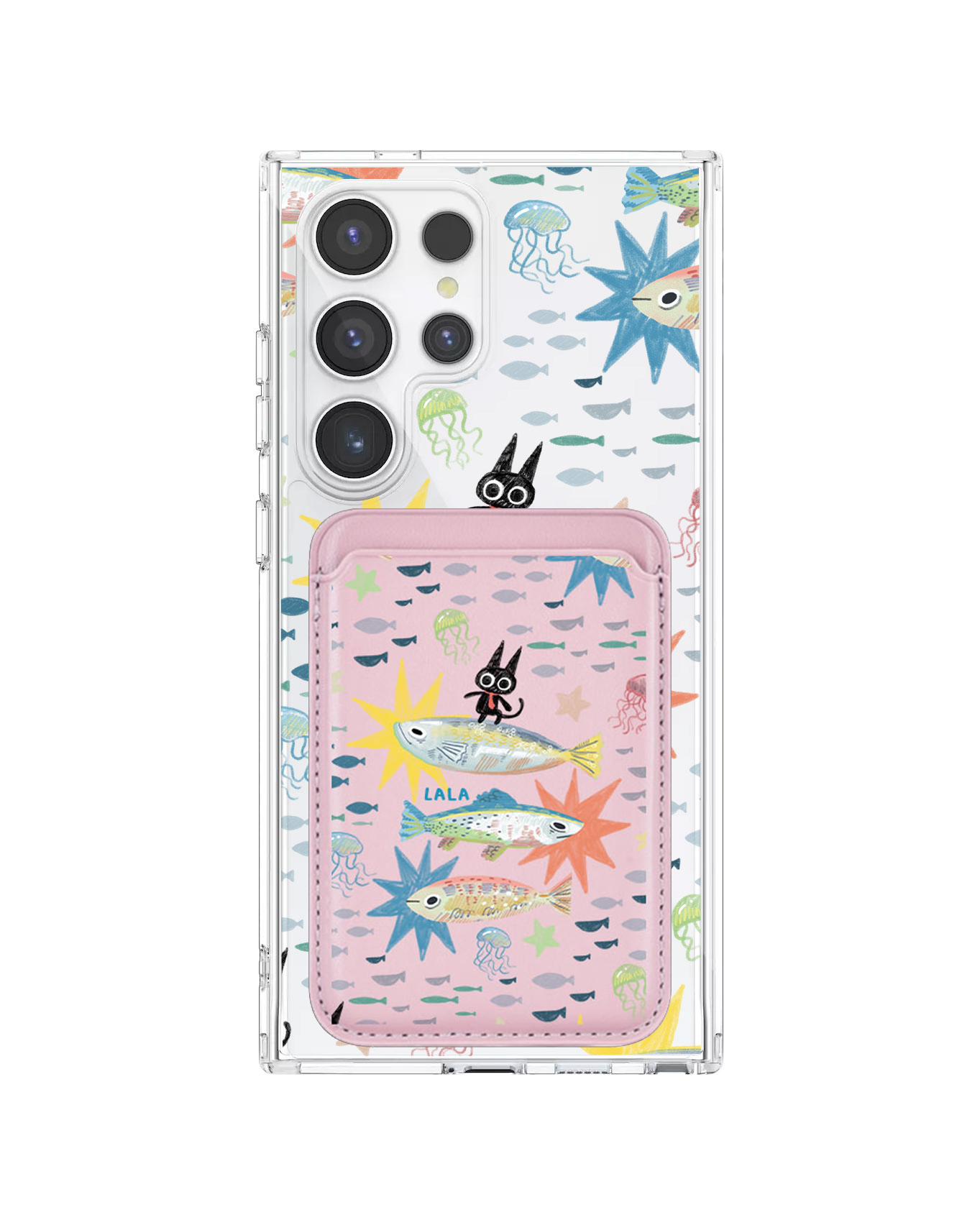 Android Magnetic Wallet Case - The Fish Surfer