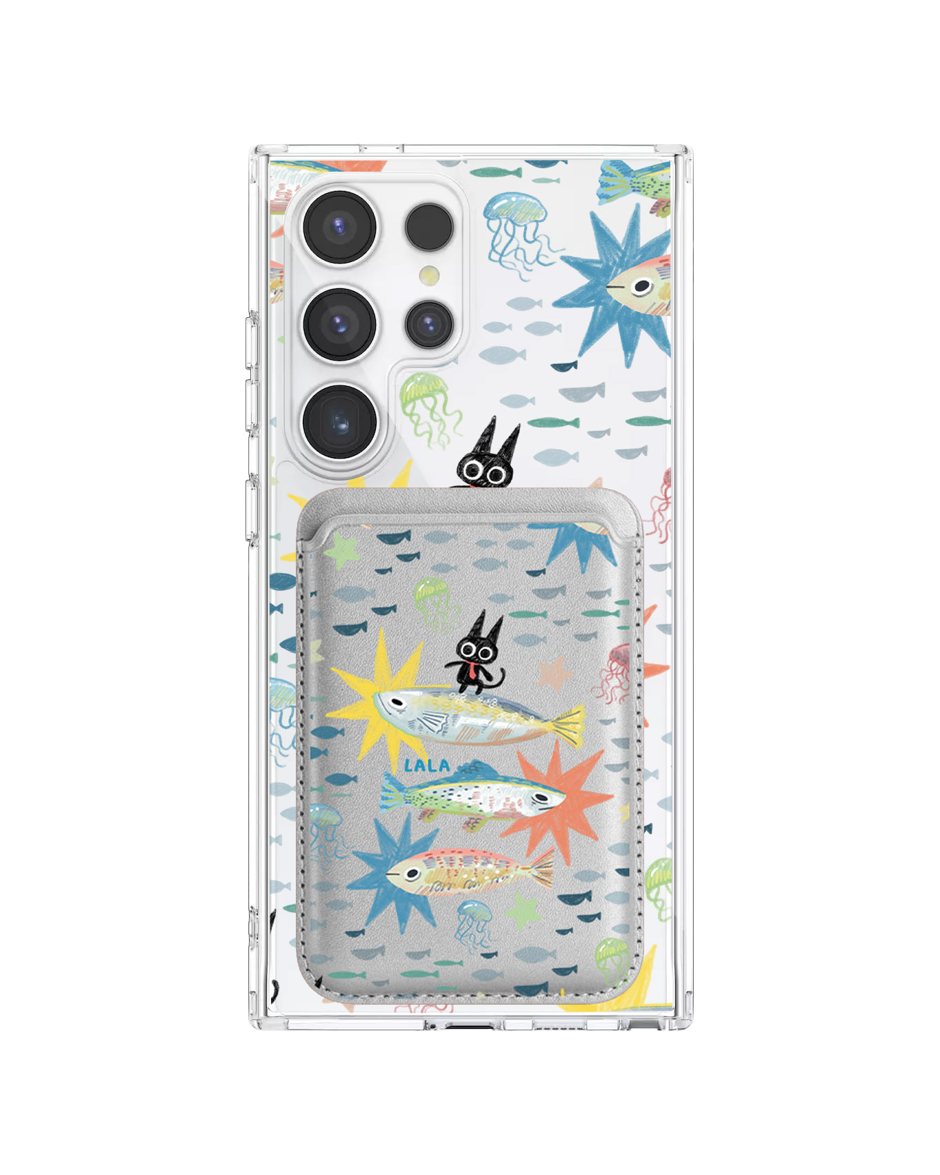 Android Magnetic Wallet Case - The Fish Surfer