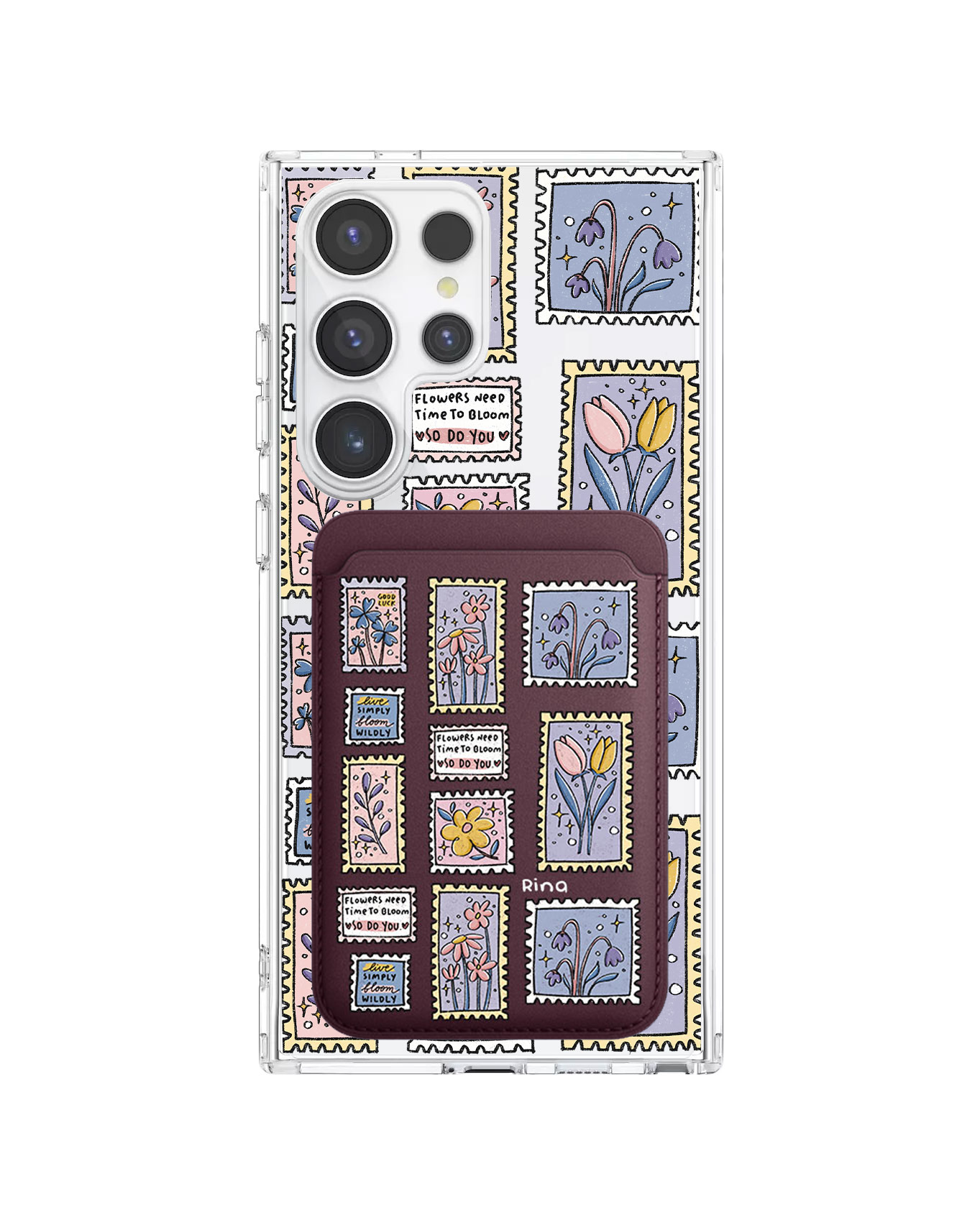 Android Magnetic Wallet Case - Time to Bloom